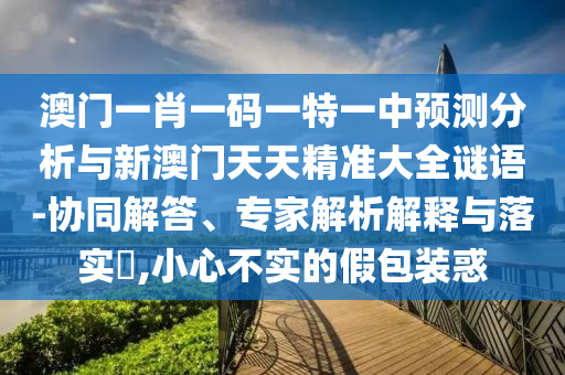 澳門一肖一碼一特一中預(yù)測(cè)分析與新澳門天天精準(zhǔn)大全謎語-協(xié)同解答、專家解析解釋與落實(shí)?,小心不實(shí)的假包裝惑
