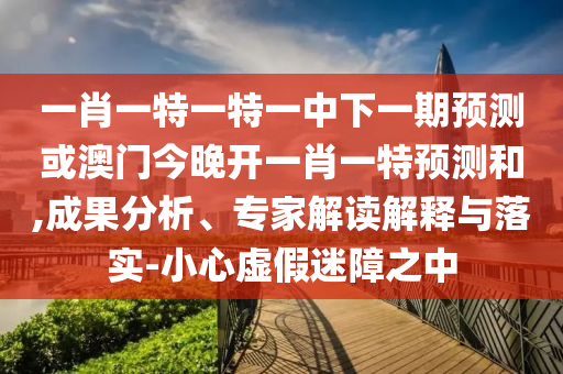 一肖一特一特一中下一期預測或澳門今晚開一肖一特預測和,成果分析、專家解讀解釋與落實-小心虛假迷障之中